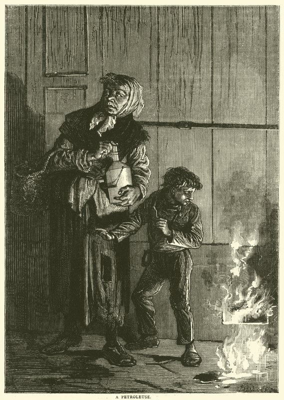 A petroleuse, duben 1871 od English School