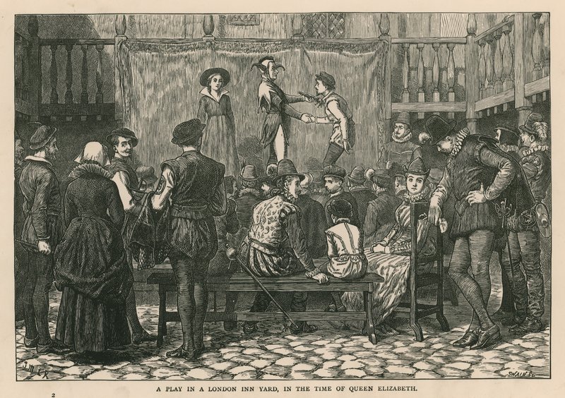 Hra v londýnském hostinci za dob královny Alžběty od English School