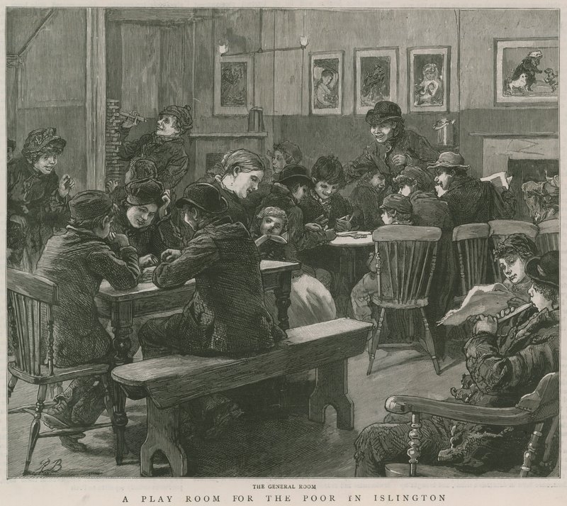 Herna pro chudé v Islingtonu: Obecná místnost od English School