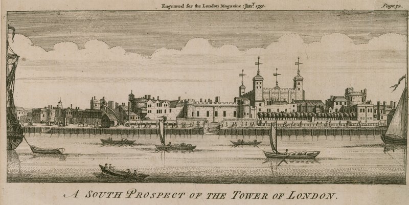 Jižní vyhlídka Tower of London od English School