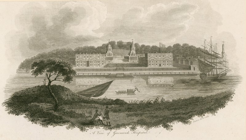 Pohled na Greenwich Hospital, Londýn od English School