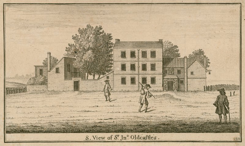 Pohled na tavernu a zahradu Sir John Oldcastle v Cold Bath Fields od English School