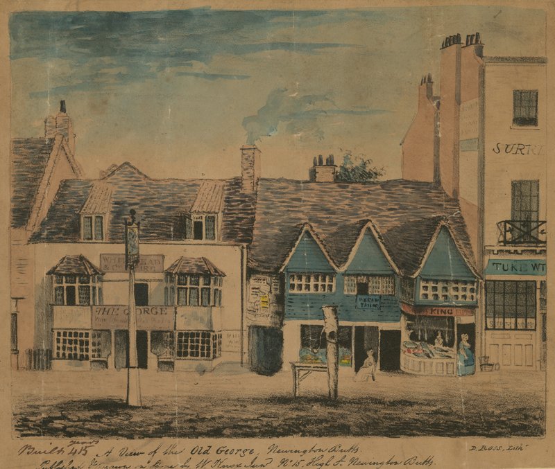 Pohled na Old George, Newington Butts, Londýn od English School
