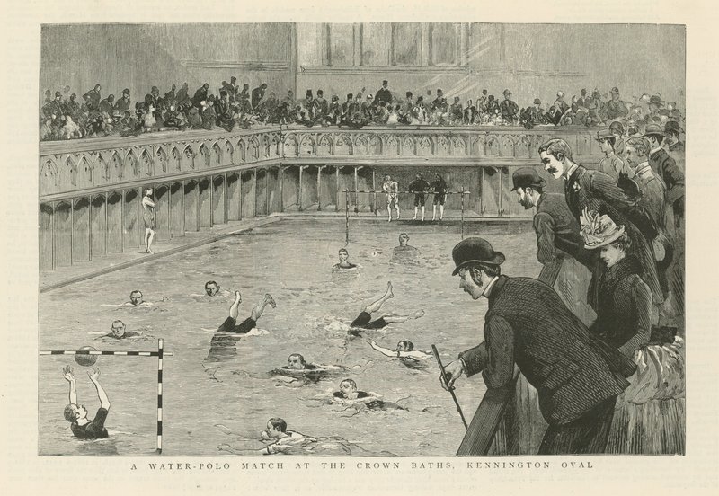 Zápas vodního póla v Crown Baths od English School