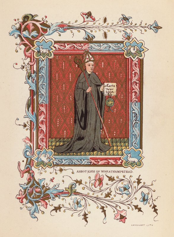 Opat Jan z Wheathampsteadu (barevná litografie) od English School