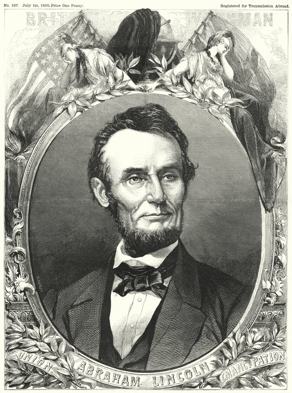 Abraham Lincoln (rytina) od English School