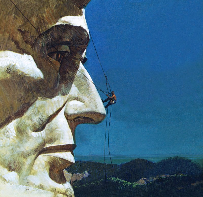 Nos Abrahama Lincolna na Mount Rushmore National Memorial od English School