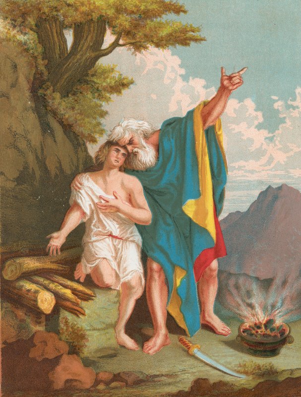 Abraham obětuje Izáka od English School