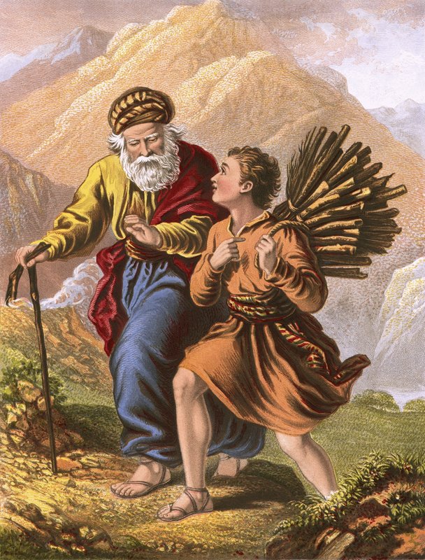 Abraham a Izák na cestě do Moria od English School