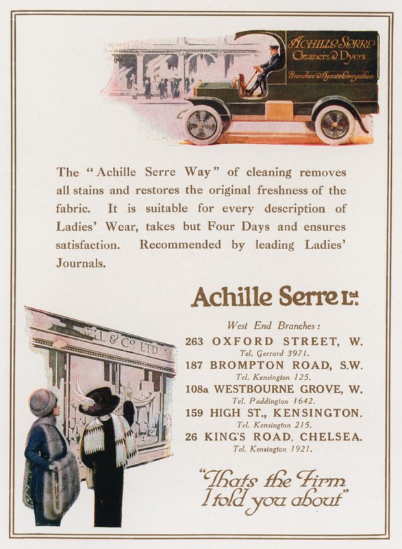 Achille Serre, čističi a barvíři od English School