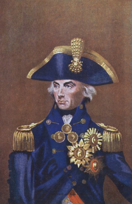 Admirál Lord Nelson, portrét (barevné lito) od English School