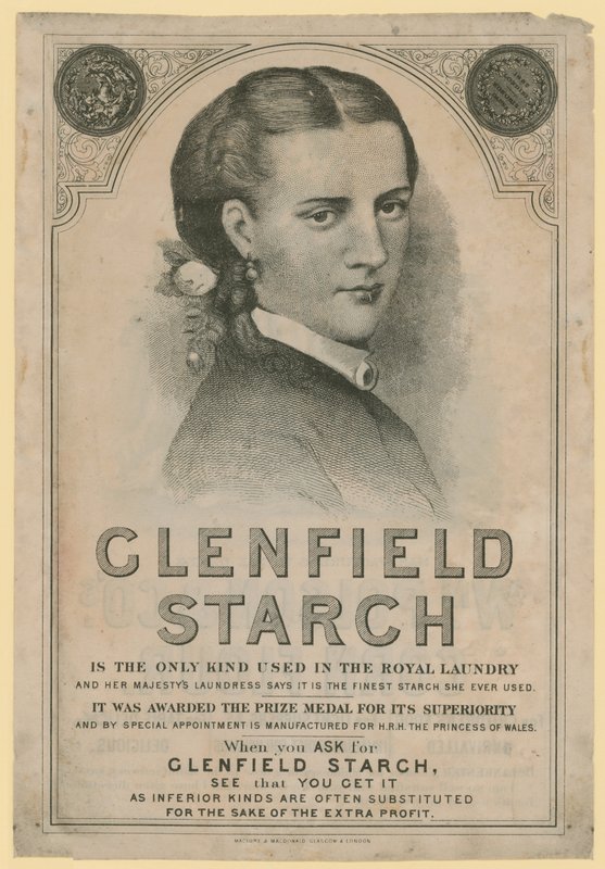 Reklama na Clenfield Starch od English School