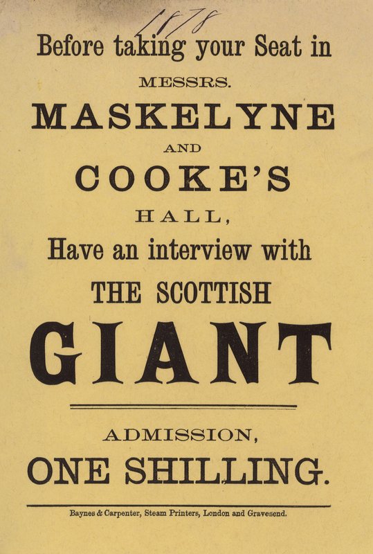 Reklama na pány Maskelyne a Cookes Hall od English School
