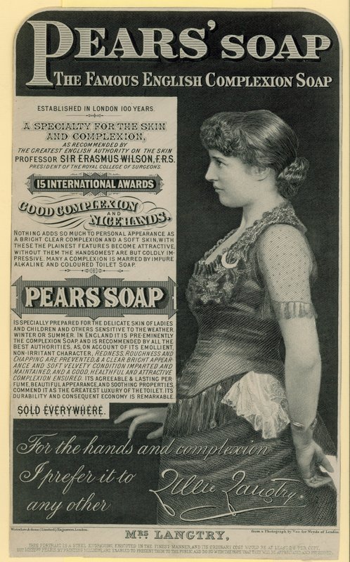 Reklama na Pears Soap s herečkou Lillie Langtry od English School