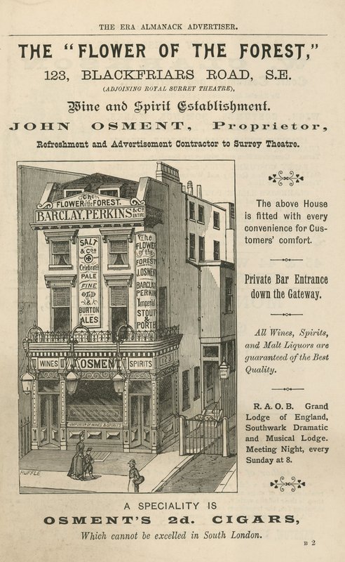 Reklama na Květ lesa, 123 Blackfriars Road, Londýn od English School