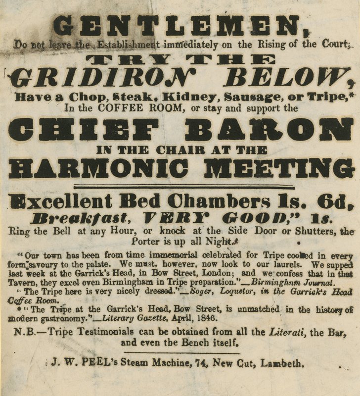 Reklama na Garricks Head, Bow Street od English School