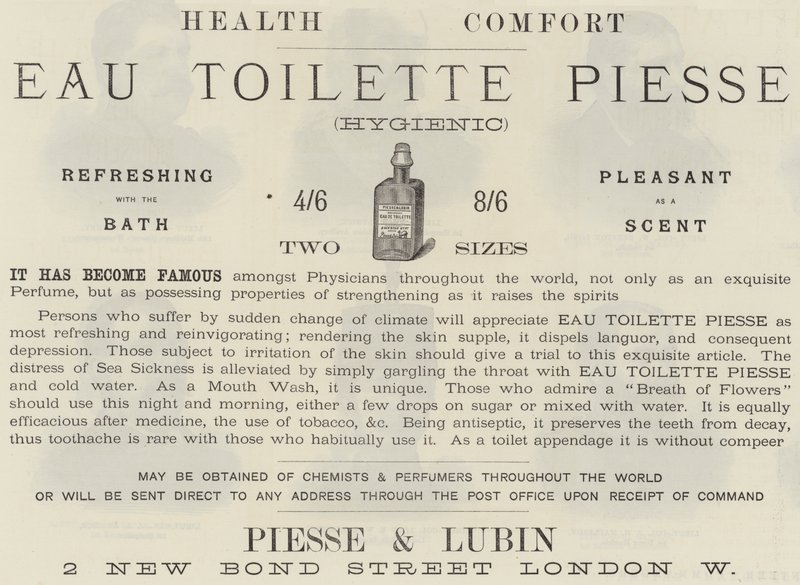 Reklama, Eau Toilette Piesse od English School