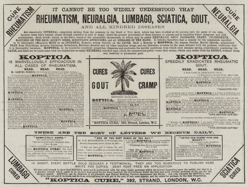 Reklama, Koptica Cure (rytina) od English School