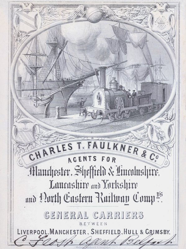 Reklama na Charles T Faulkner and Company, agenti pro železniční společnosti (litografie) od English School