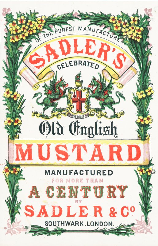 Reklama na Sadlers Old English Mustard od English School