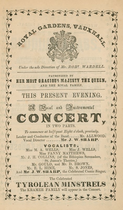 Reklama pro Vauxhall Gardens, Londýn od English School