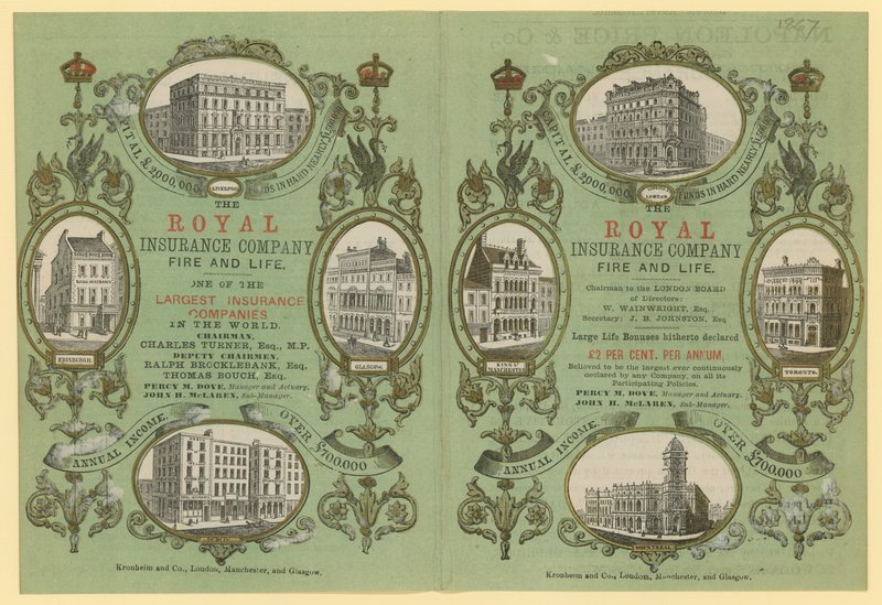 Reklama pro Royal Insurance Company od English School