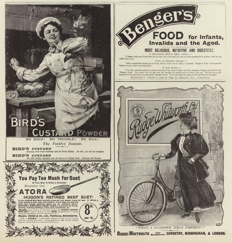 Reklama se rozšířila z The Graphic Christmas Number 1896 od English School