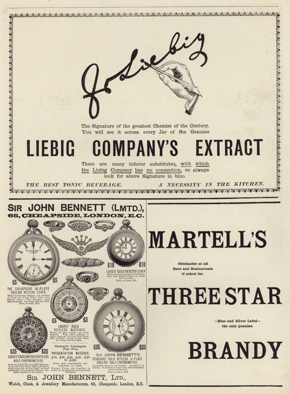 Reklama se rozšířila z The Graphic Christmas Number 1897 od English School