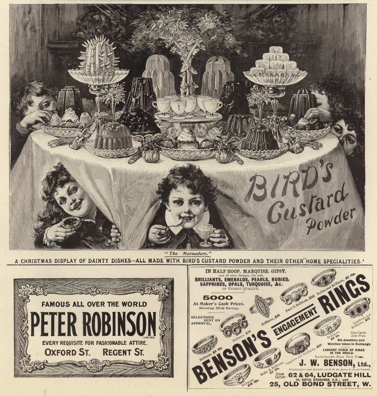 Reklama se rozšířila z The Graphic Christmas Number 1897 od English School