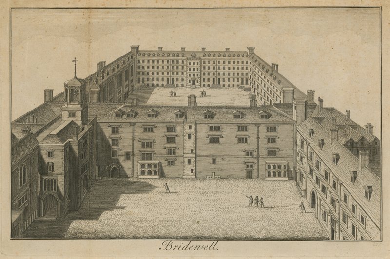 Letecký pohled na palác Bridewell od English School