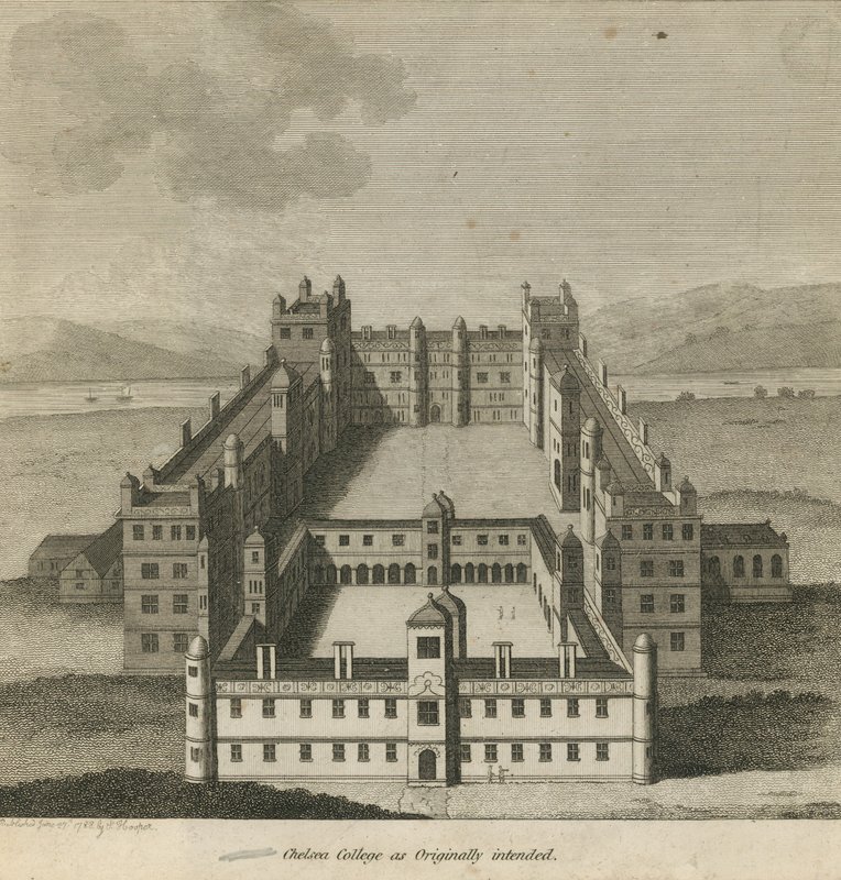 Letecký pohled na Chelsea College od English School