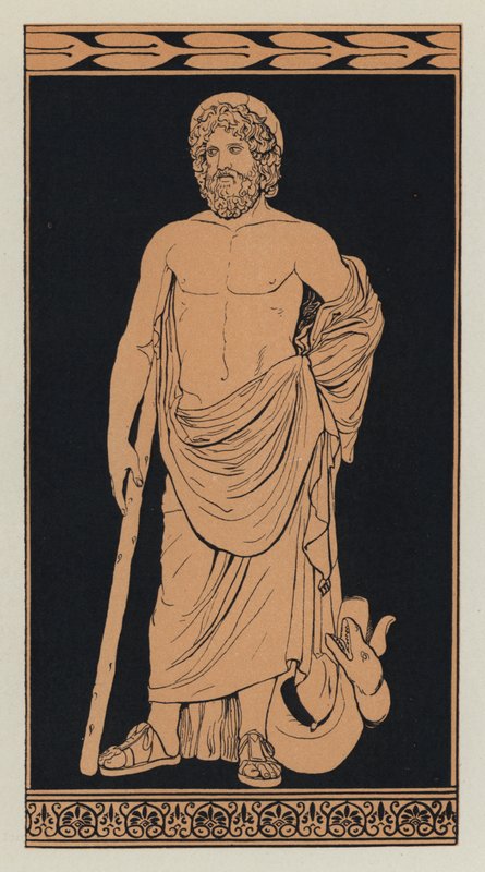 Aesculapius (barevná litografie) od English School