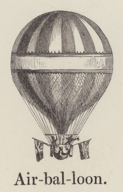 Vzduchový balón (rytina) od English School