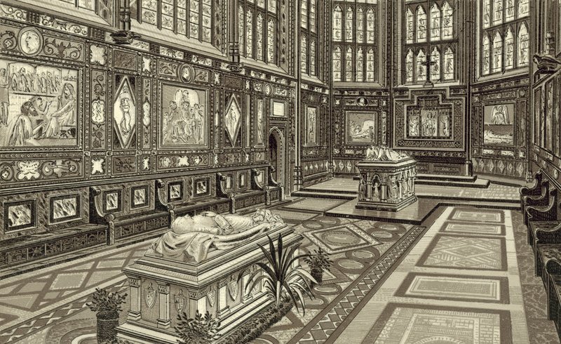 Albert Memorial Chapel, Windsor (litografie) od English School