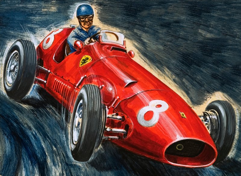 Alberto Ascari řídí Maserati od English School