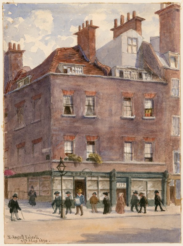 Aldersgate Street, Londýn, 27. května 1890 (wc na papíře) od English School