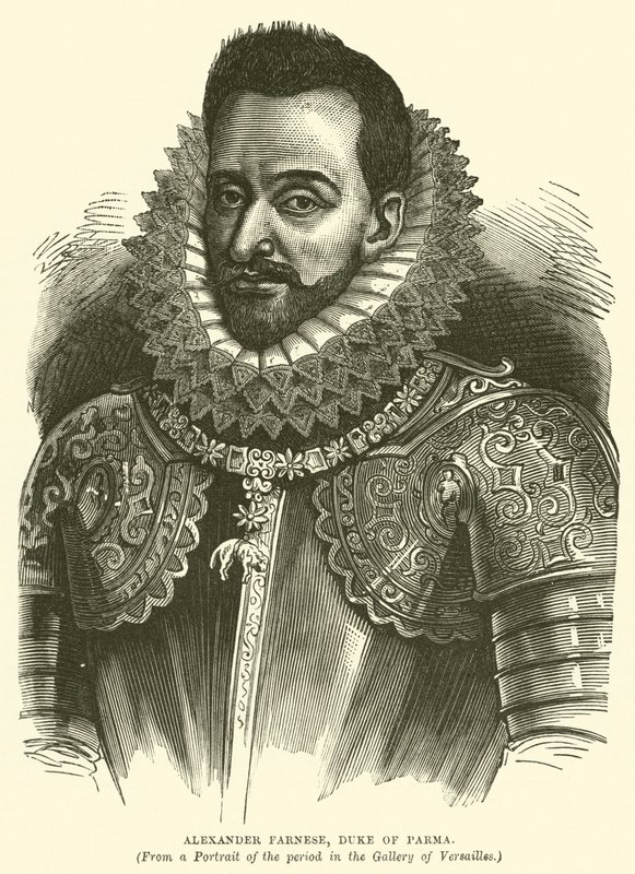 Alexander Farnese, vévoda z Parmy (rytina) od English School