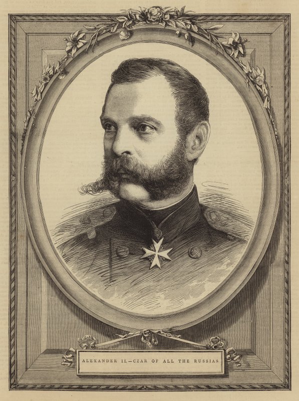 Alexander II, car všech Rusů (rytina) od English School