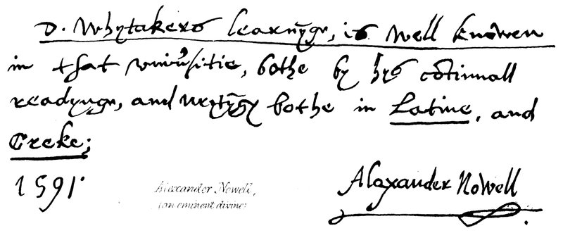 Alexander Nowell, (významný božský) od English School