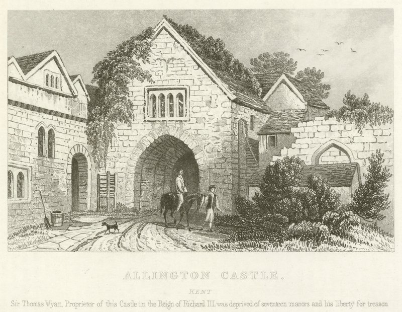 Allington Castle, Kent (rytina) od English School