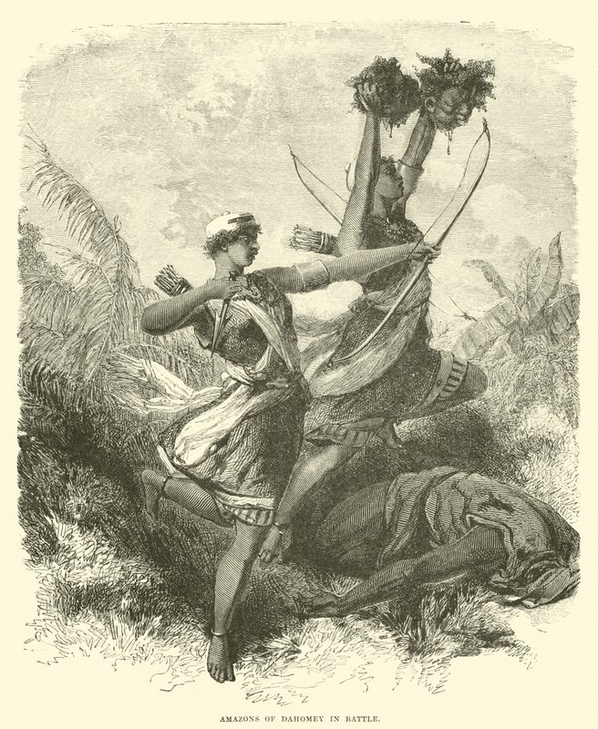 Amazonky z Dahomey v bitvě od English School
