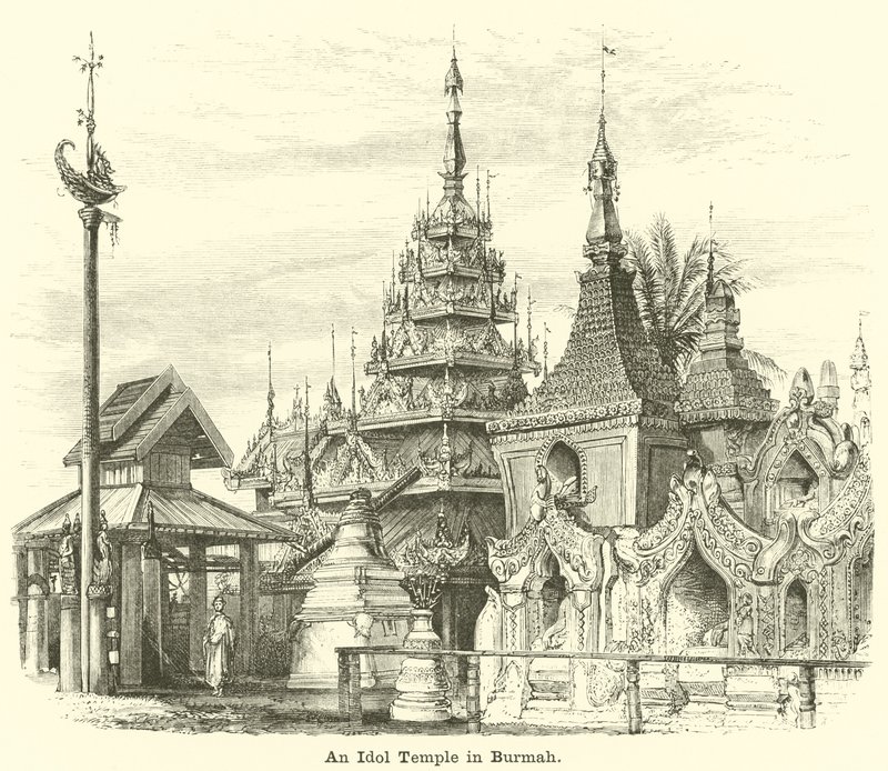 Idol Temple v Barmě od English School
