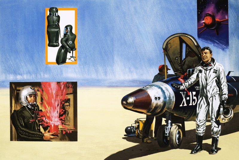 Pilot X-15 dýchá pouštní vzduch od English School