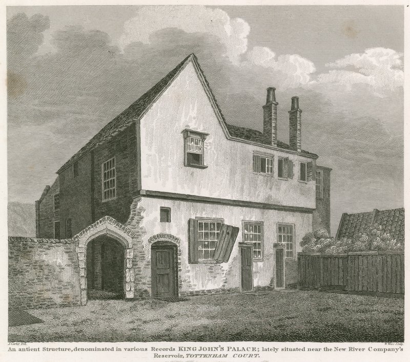 Starobylá stavba označená v různých záznamech King Johns Palace od English School