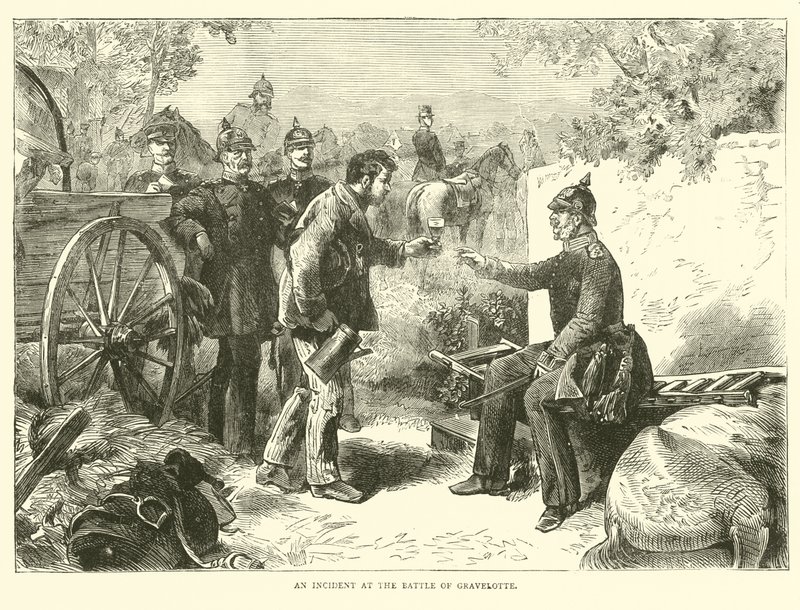 Incident v bitvě u Gravelotte, srpen 1870 od English School
