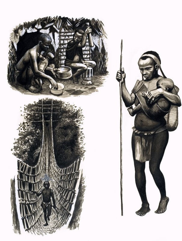 Starověké národy světa: Tiny Trappers of the Jungle od English School