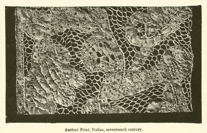 Ancient Point, italština, 17. století (rytina) od English School