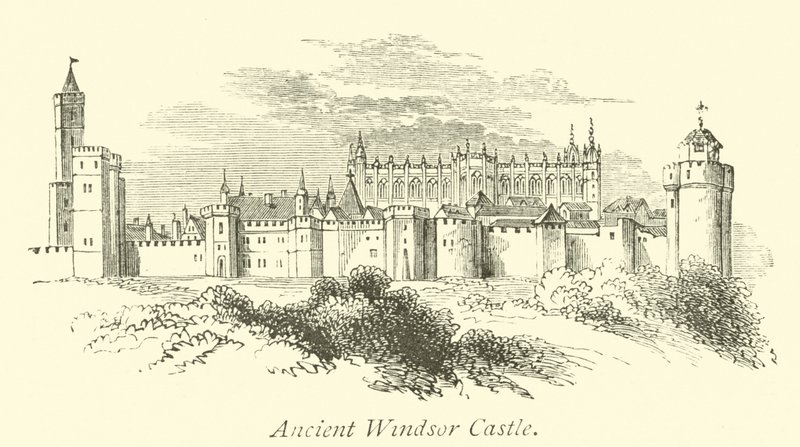 Starověký hrad Windsor od English School