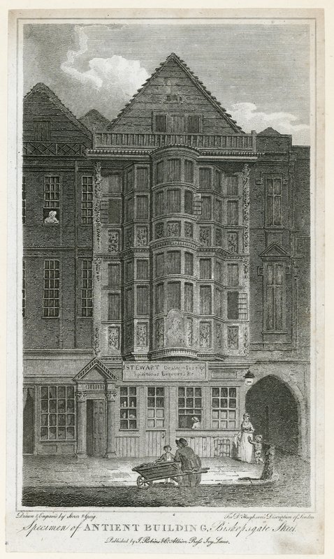 Starobylá budova v Bishopsgate Street od English School