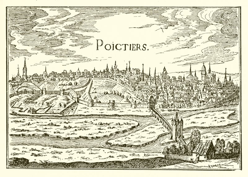 Starověký pohled na Poitiers od English School